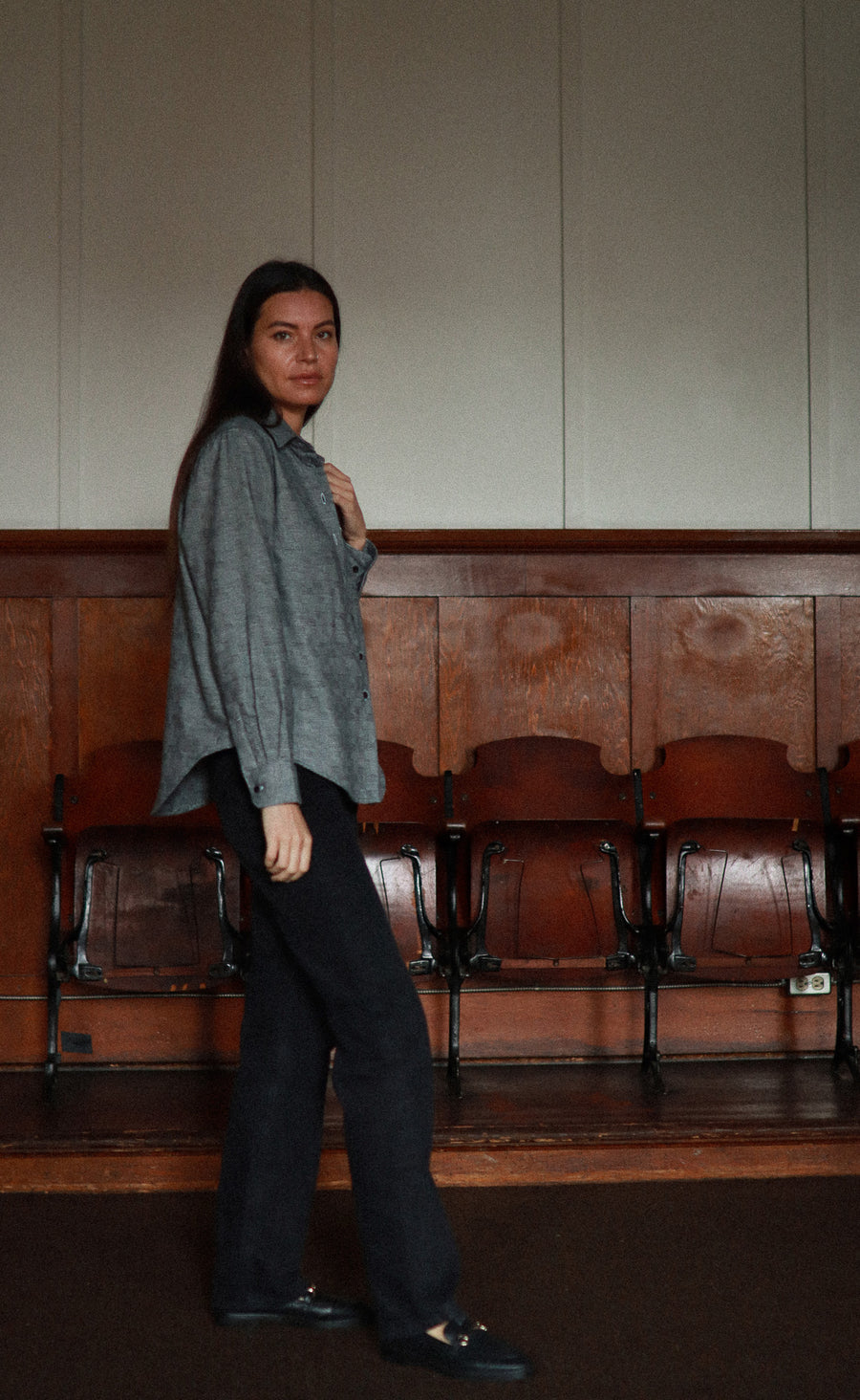 The Vanguard - Proper Fit - Black & White Windmill Flannel