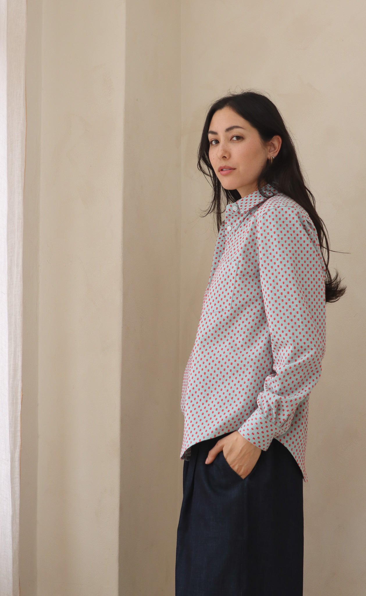 The Lover - Proper Fit - Celeste & Red Jacquard