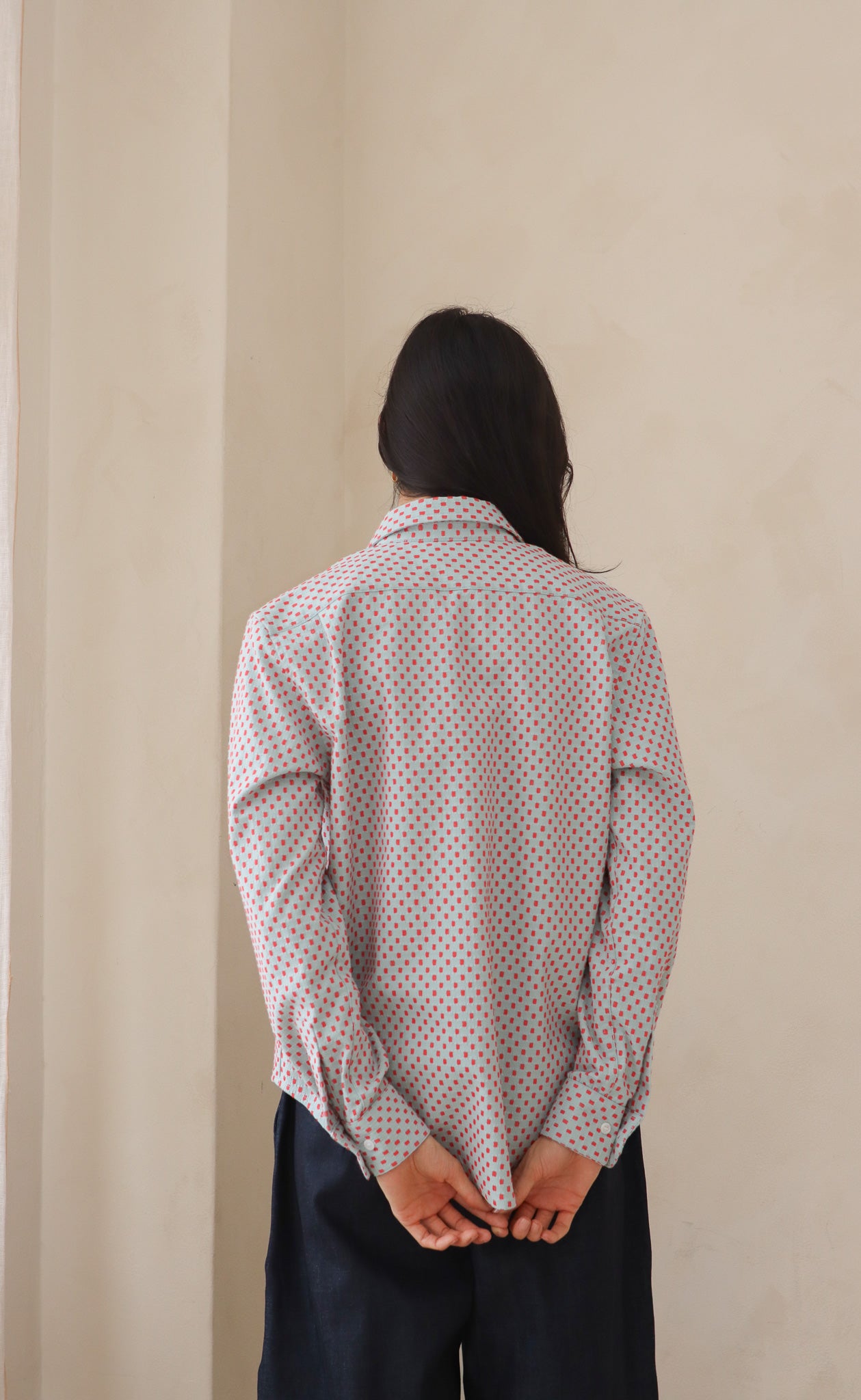 The Lover - Proper Fit - Celeste & Red Jacquard