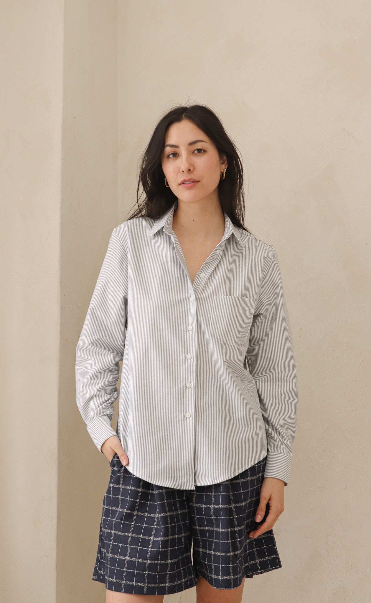 The Tailor - Proper Fit - Black & White Striped Oxford