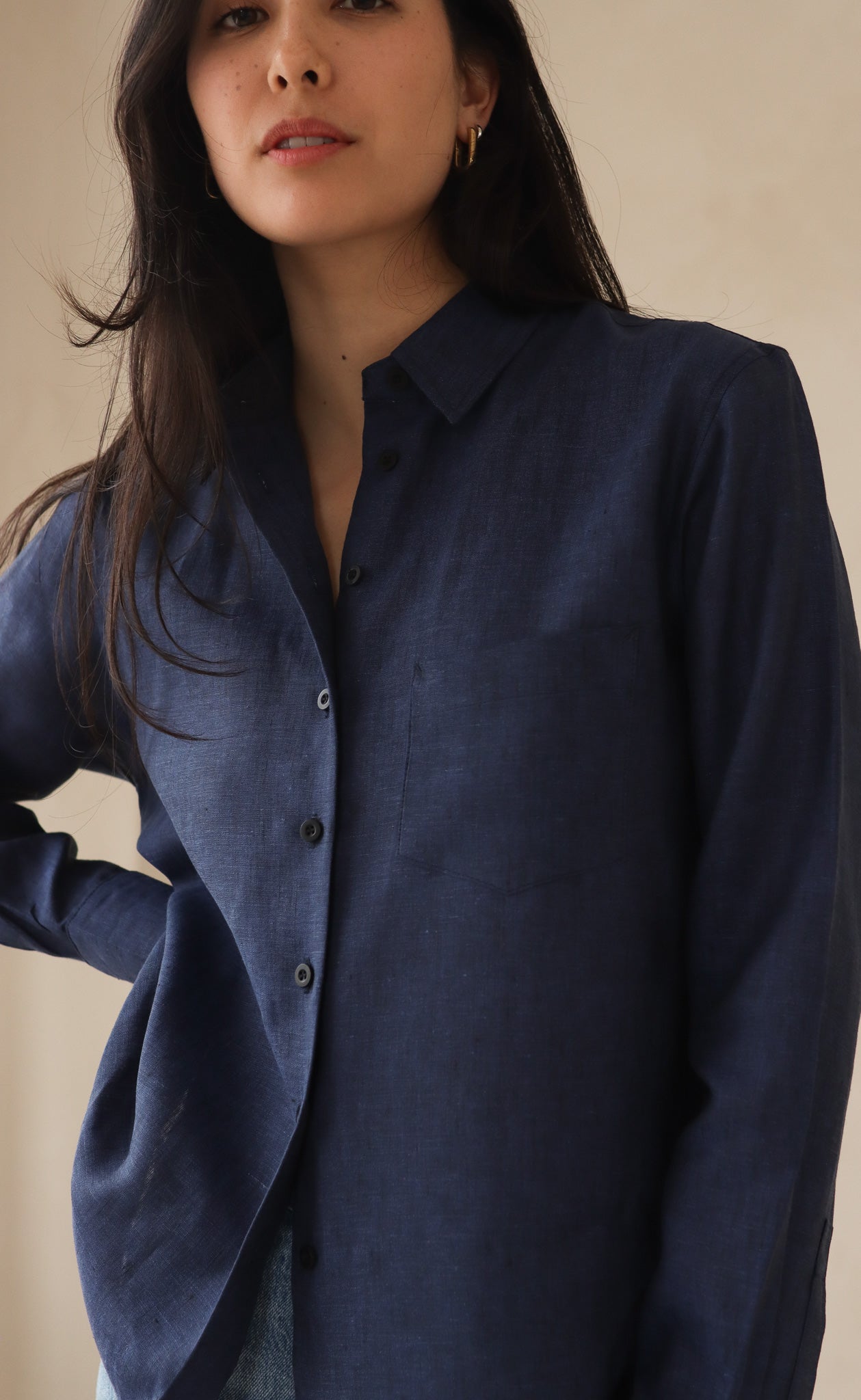 The Friend - Proper Fit - Deep Navy 100% Linen