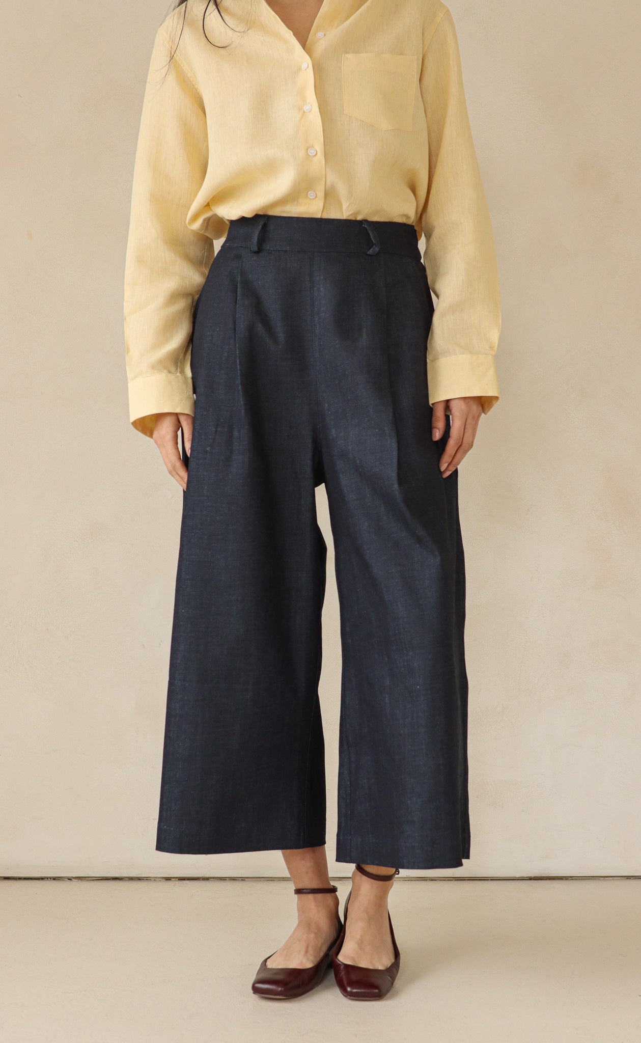 The Minimalist - Dark Wash Denim Wayward Fit Pants