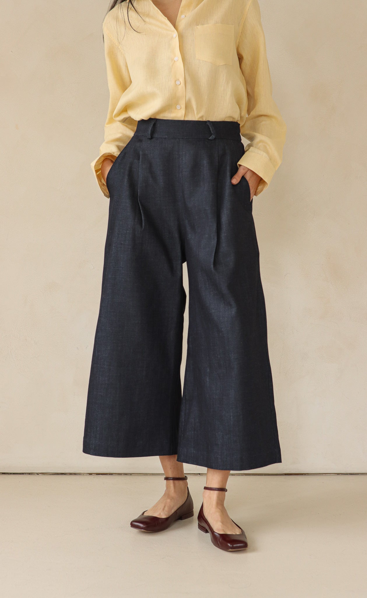 The Minimalist - Dark Wash Denim Wayward Fit Pants