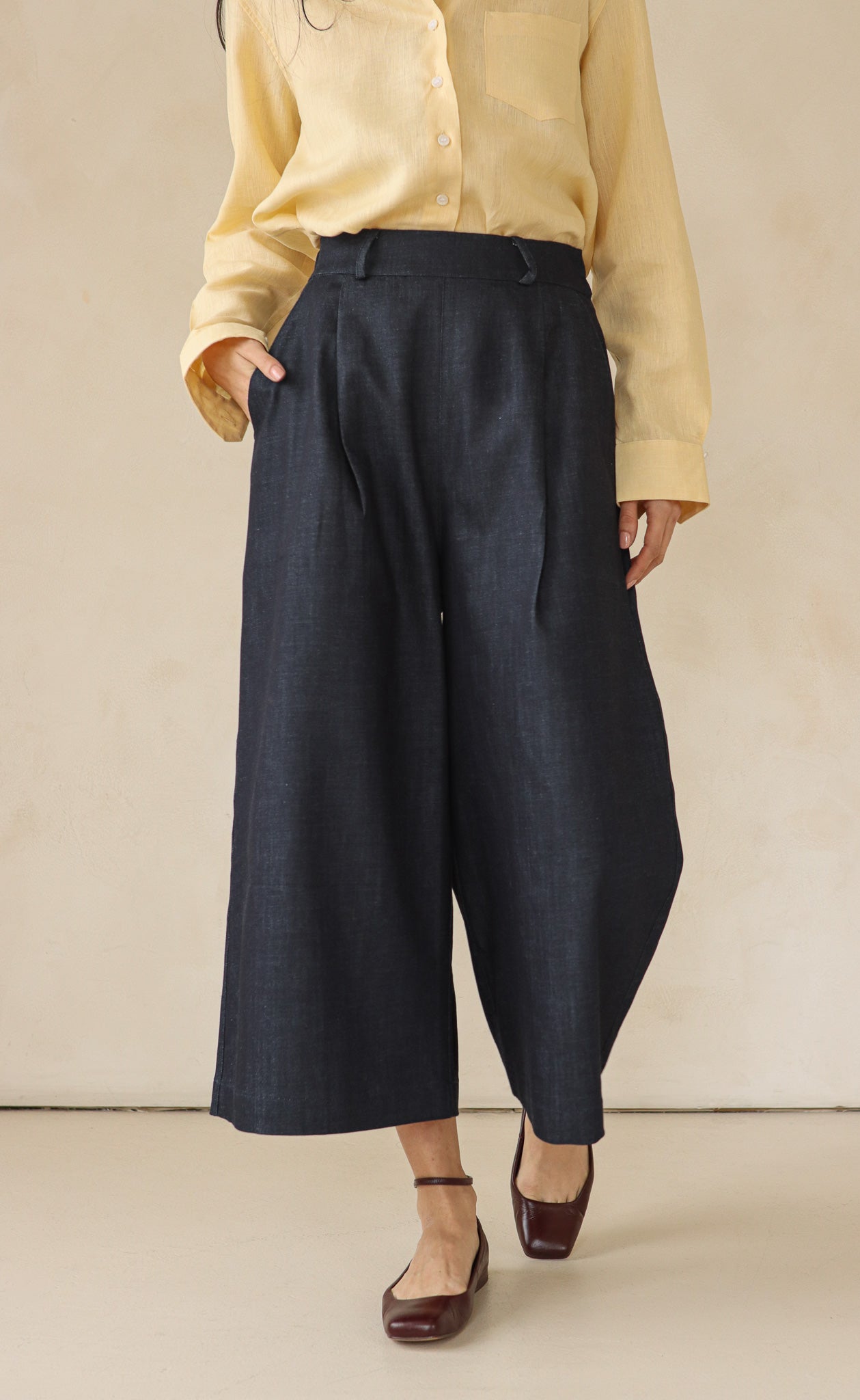 The Minimalist - Dark Wash Denim Wayward Fit Pants
