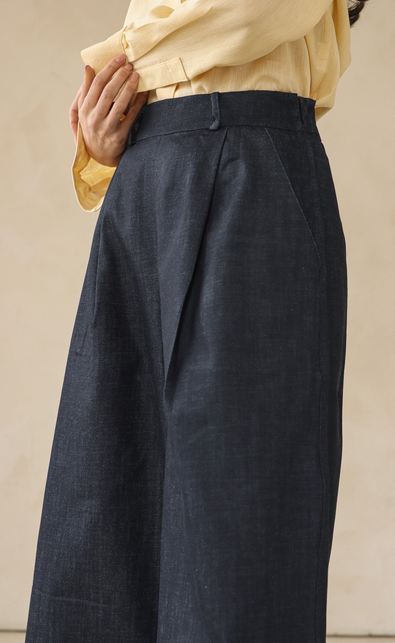 The Minimalist - Dark Wash Denim Wayward Fit Pants