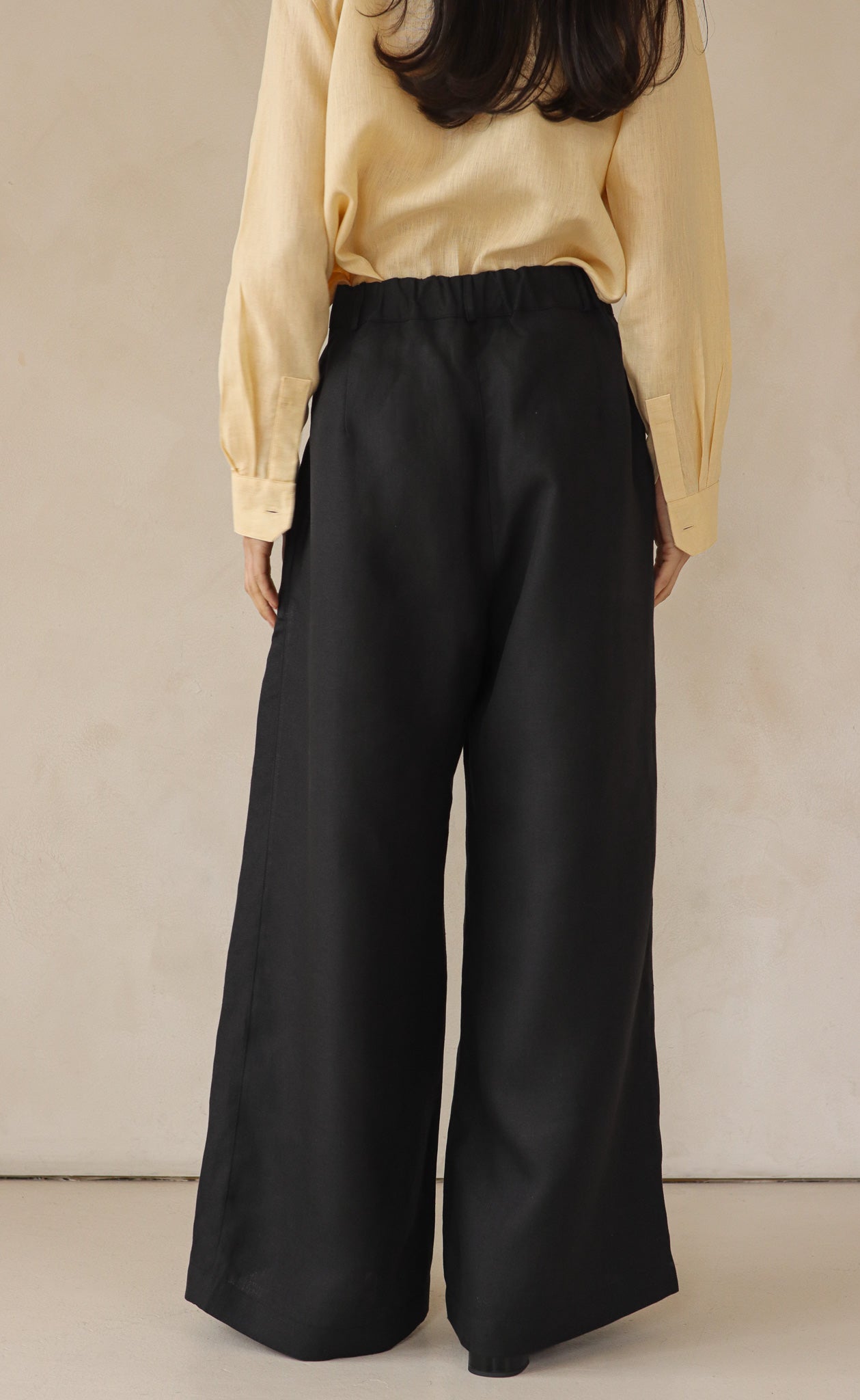 The Maximalist - Long Pants - Black Linen