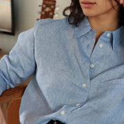 The Friend - Proper Fit - Heather Indigo 100% Linen