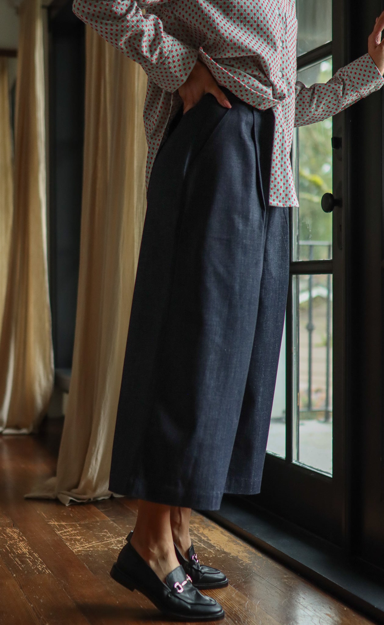 The Minimalist - Dark Wash Denim Wayward Fit Pants