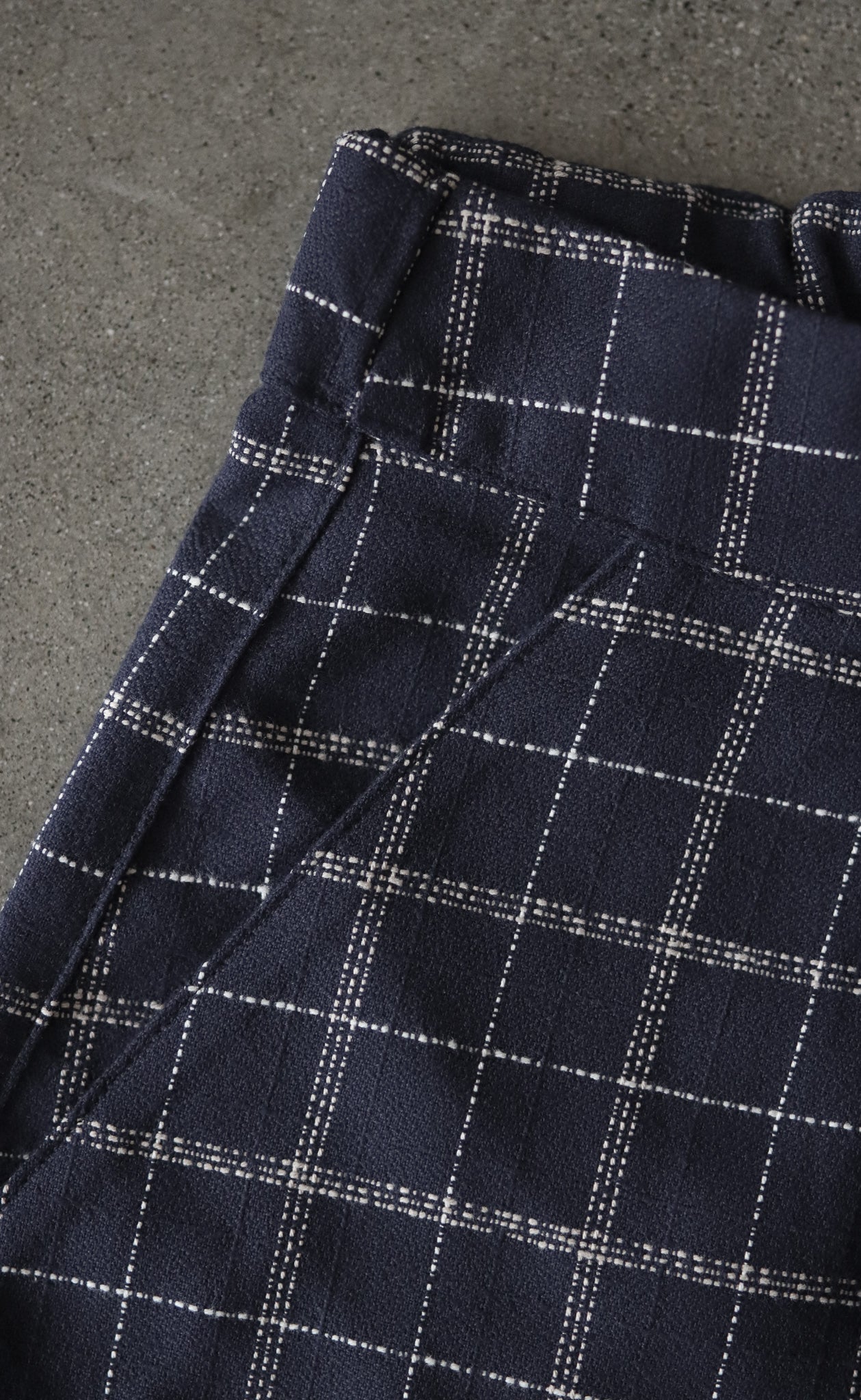 The Maximalist - Long Pants - Navy & Cream Plaid