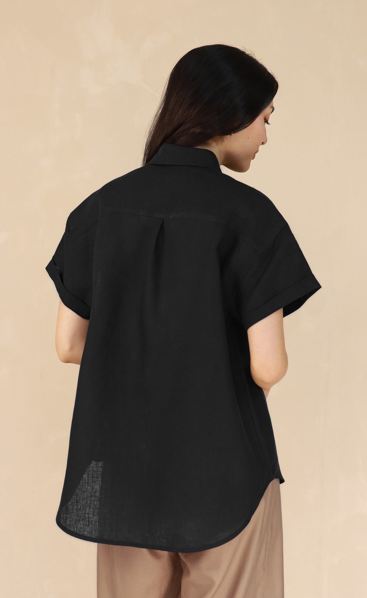 The Friend - Wayward Fit -  Black 100% Linen