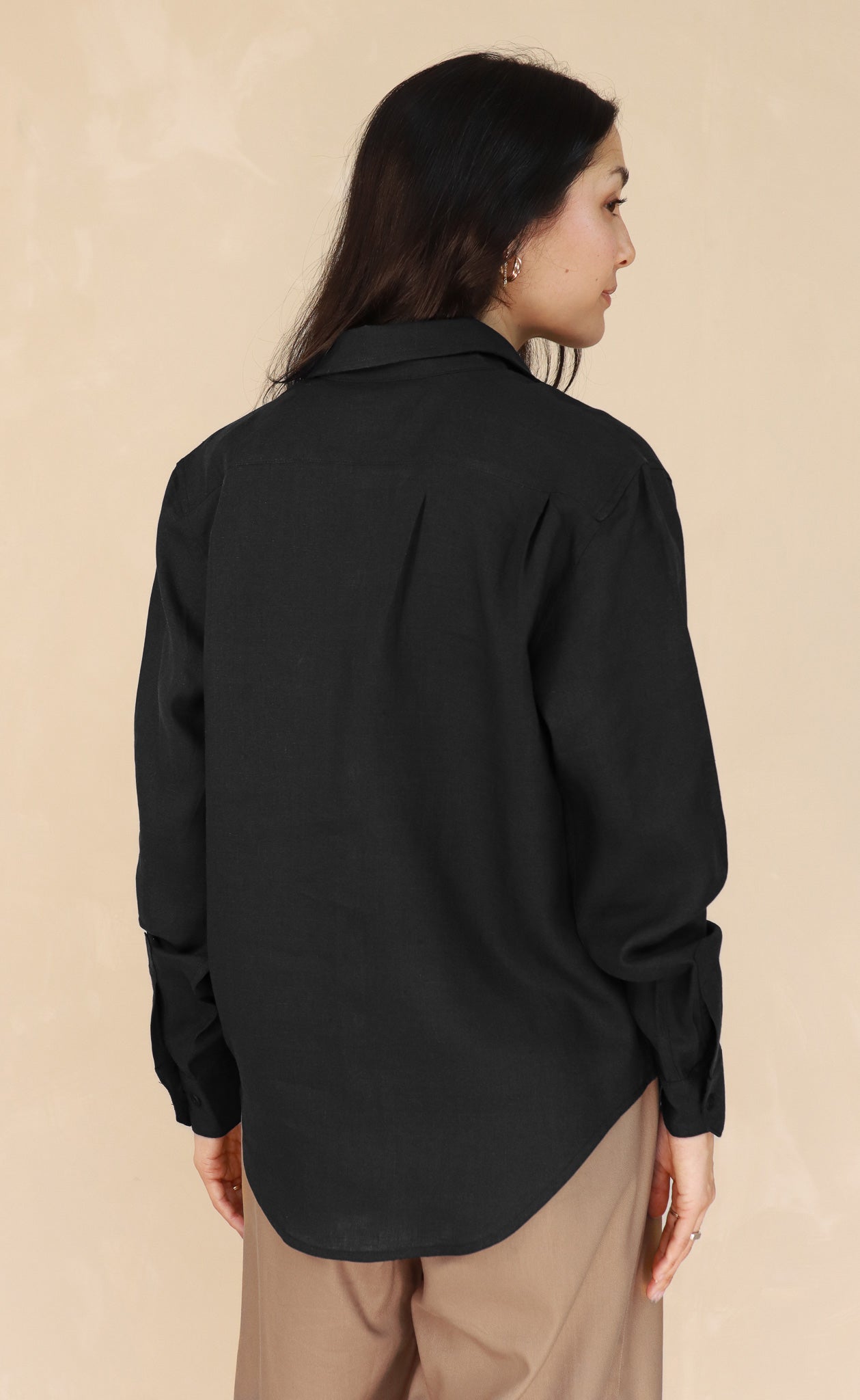 The Friend - Proper Fit - Black 100% Linen