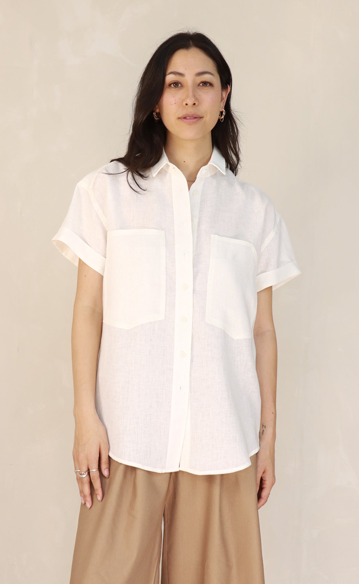 The Friend - Wayward Fit - Cream 100% Linen