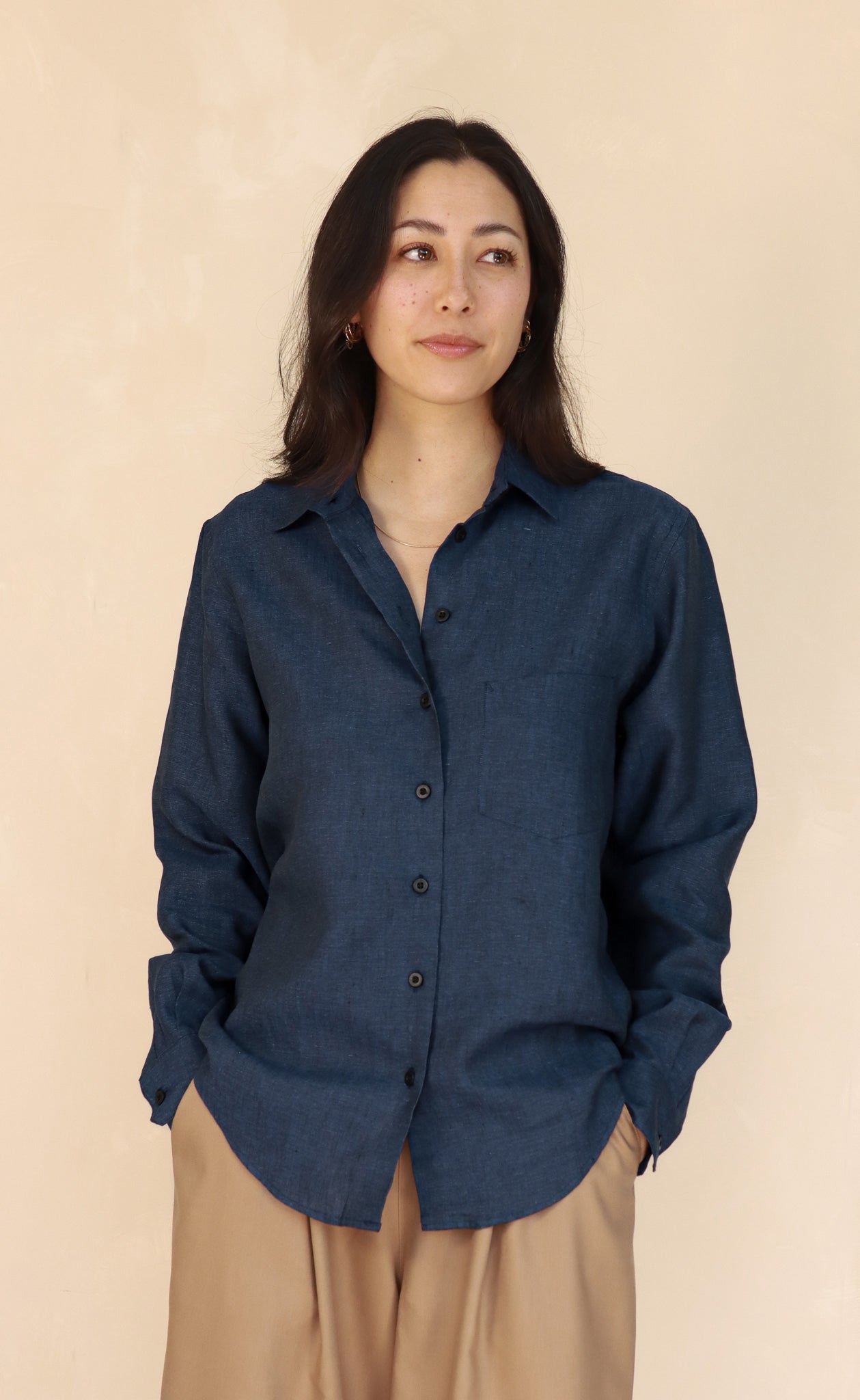 The Friend - Proper Fit - Deep Navy 100% Linen