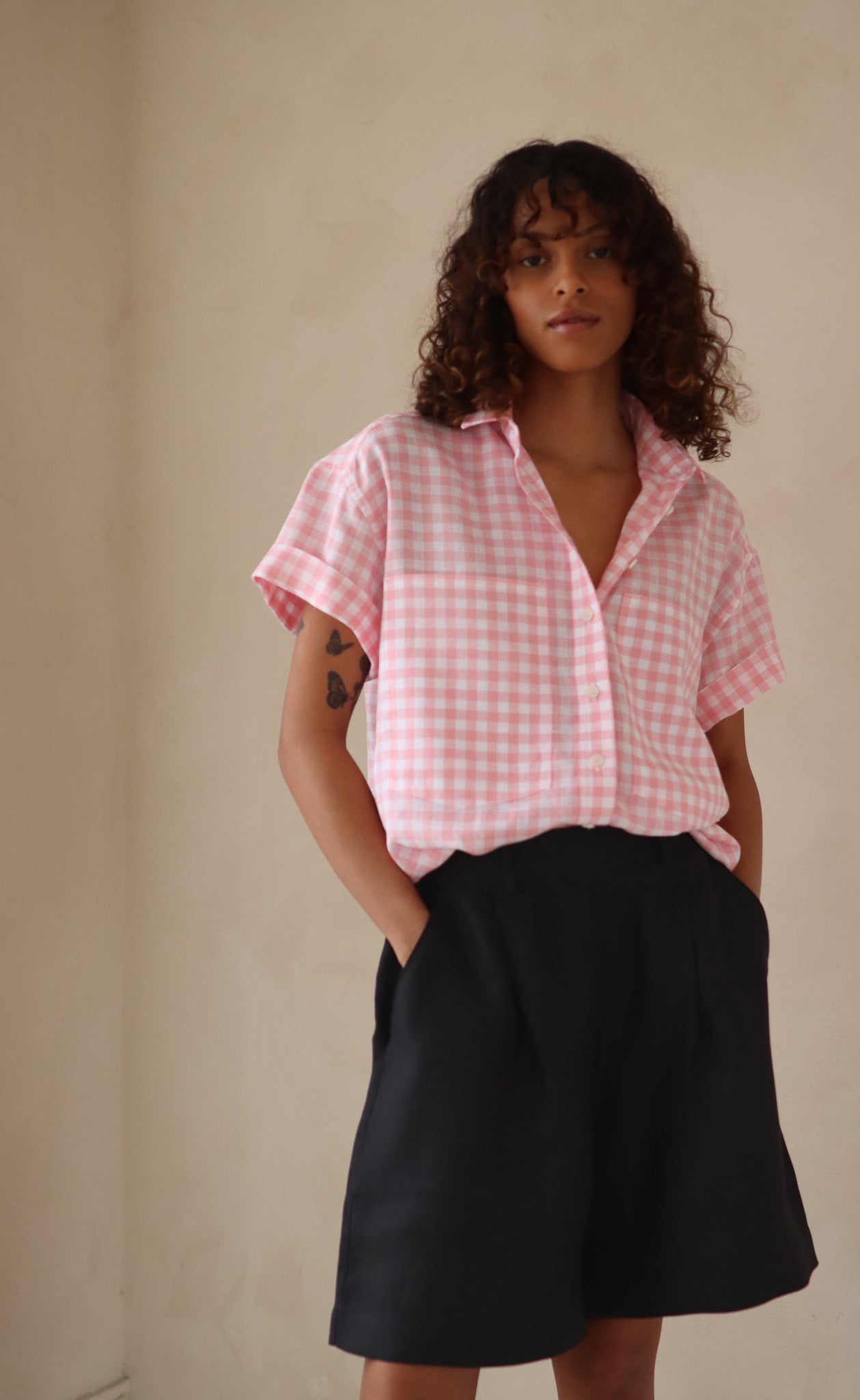 The Friend - Wayward Fit - Turnip & White 100% Linen