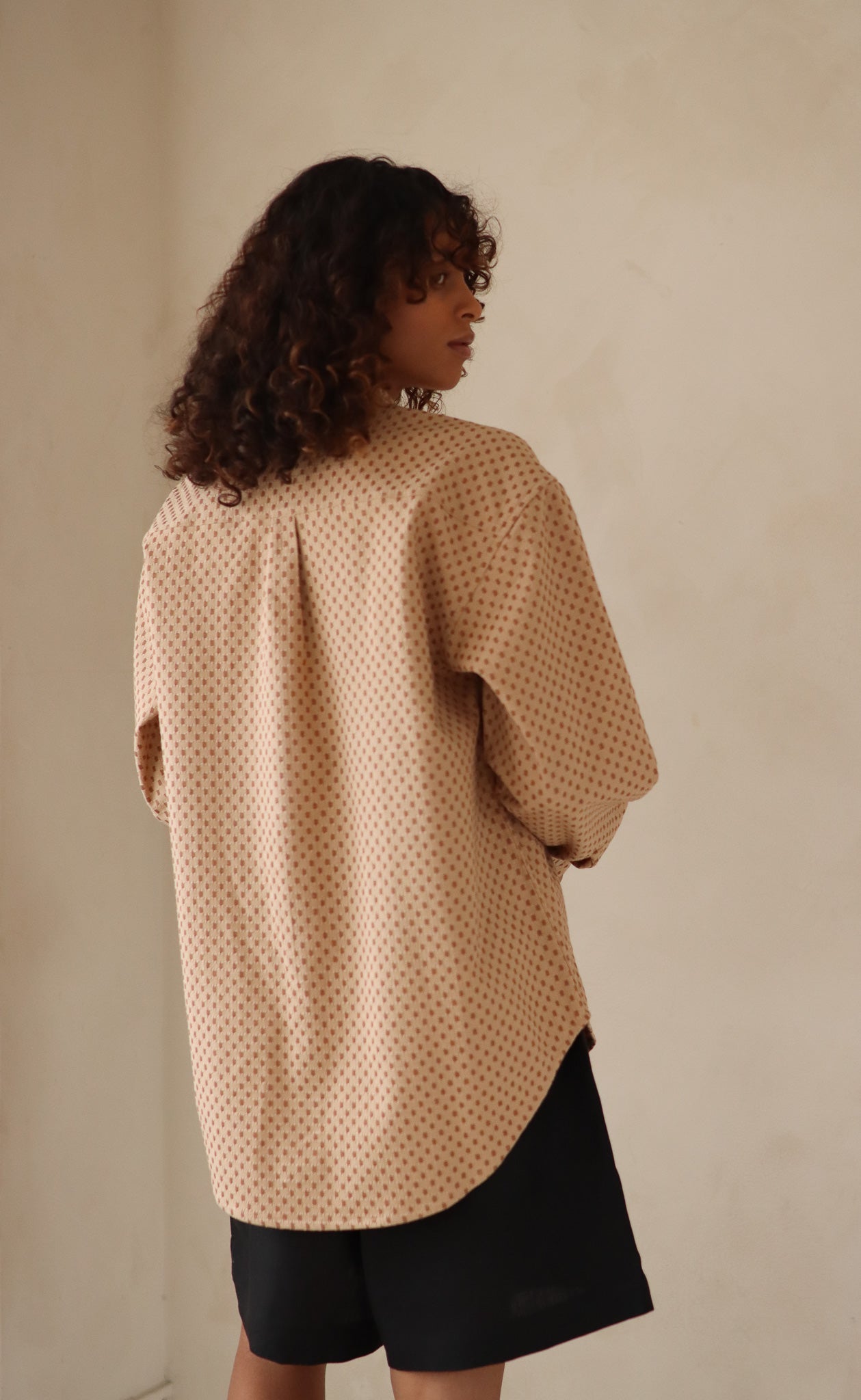 The Lover - Wayward Fit Tunic - Truffle + Beige Jacquard