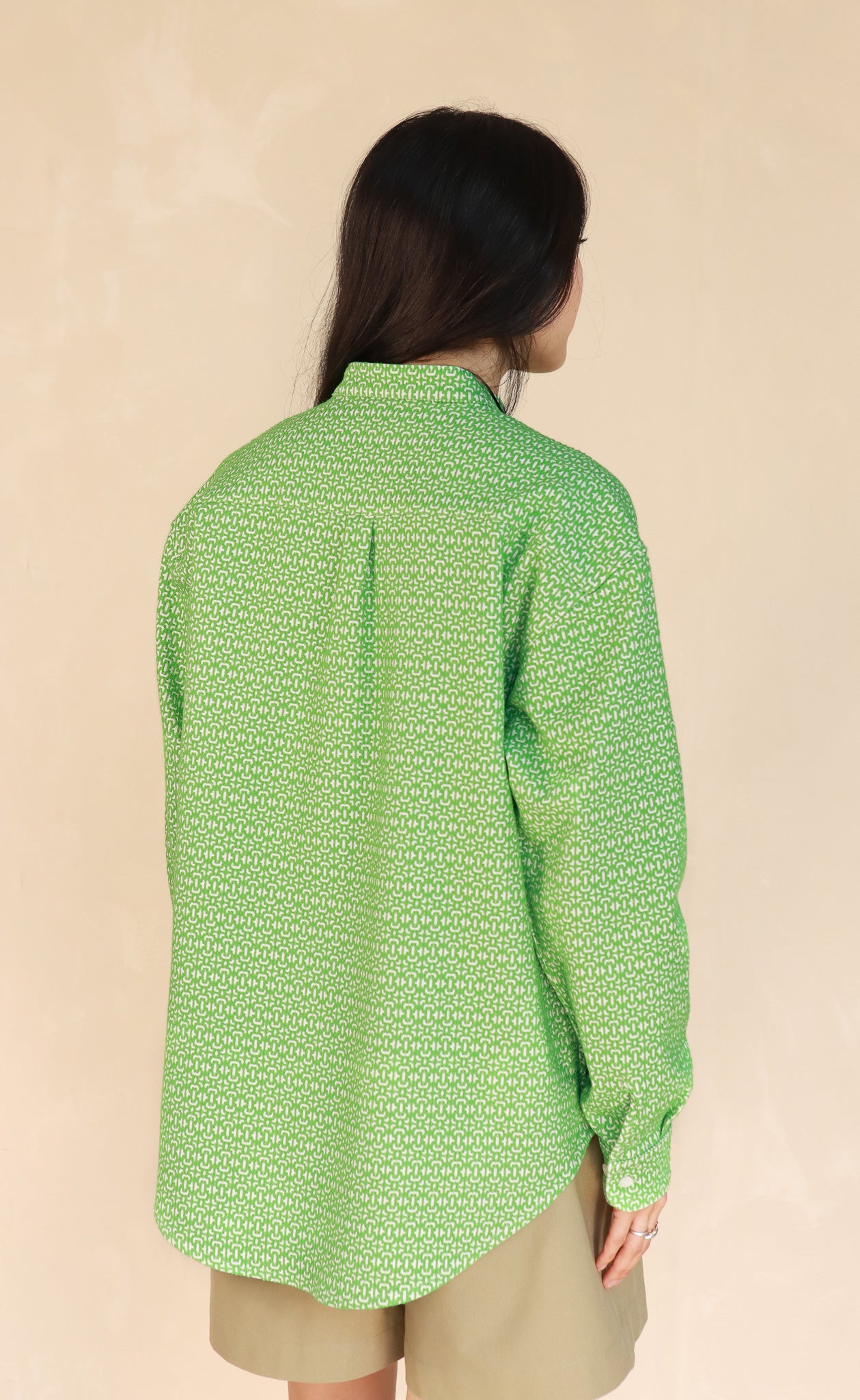 The Afternoonist - Wayward Fit Tunic - Green + White Jacquard