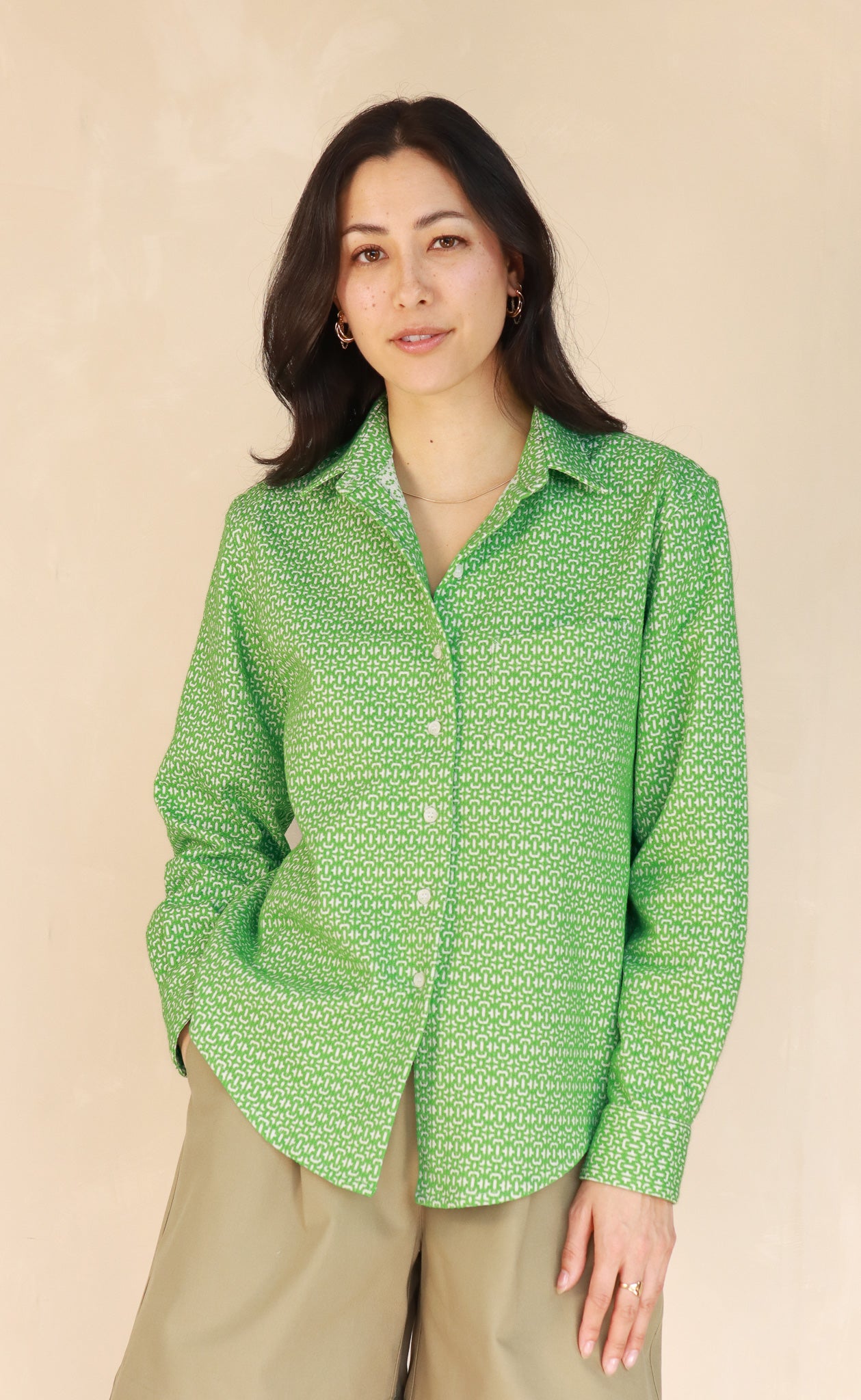 The Afternoonist - Proper Fit - Green + White Jacquard