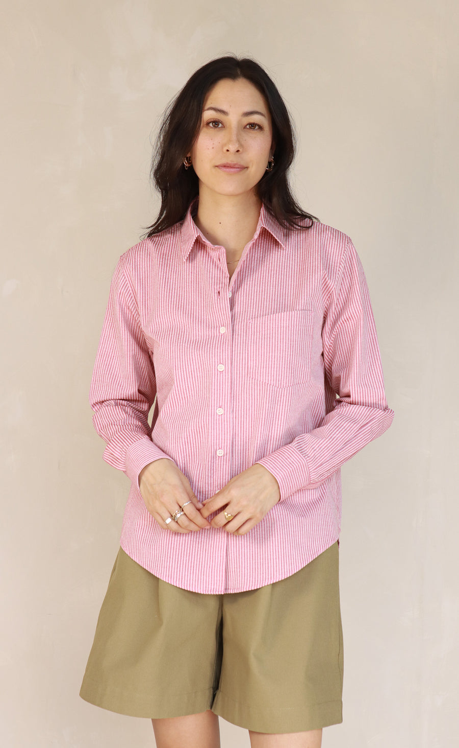The Apéritif - Proper Fit Pink + Red Stripe 100% Cotton Shirt – Power ...