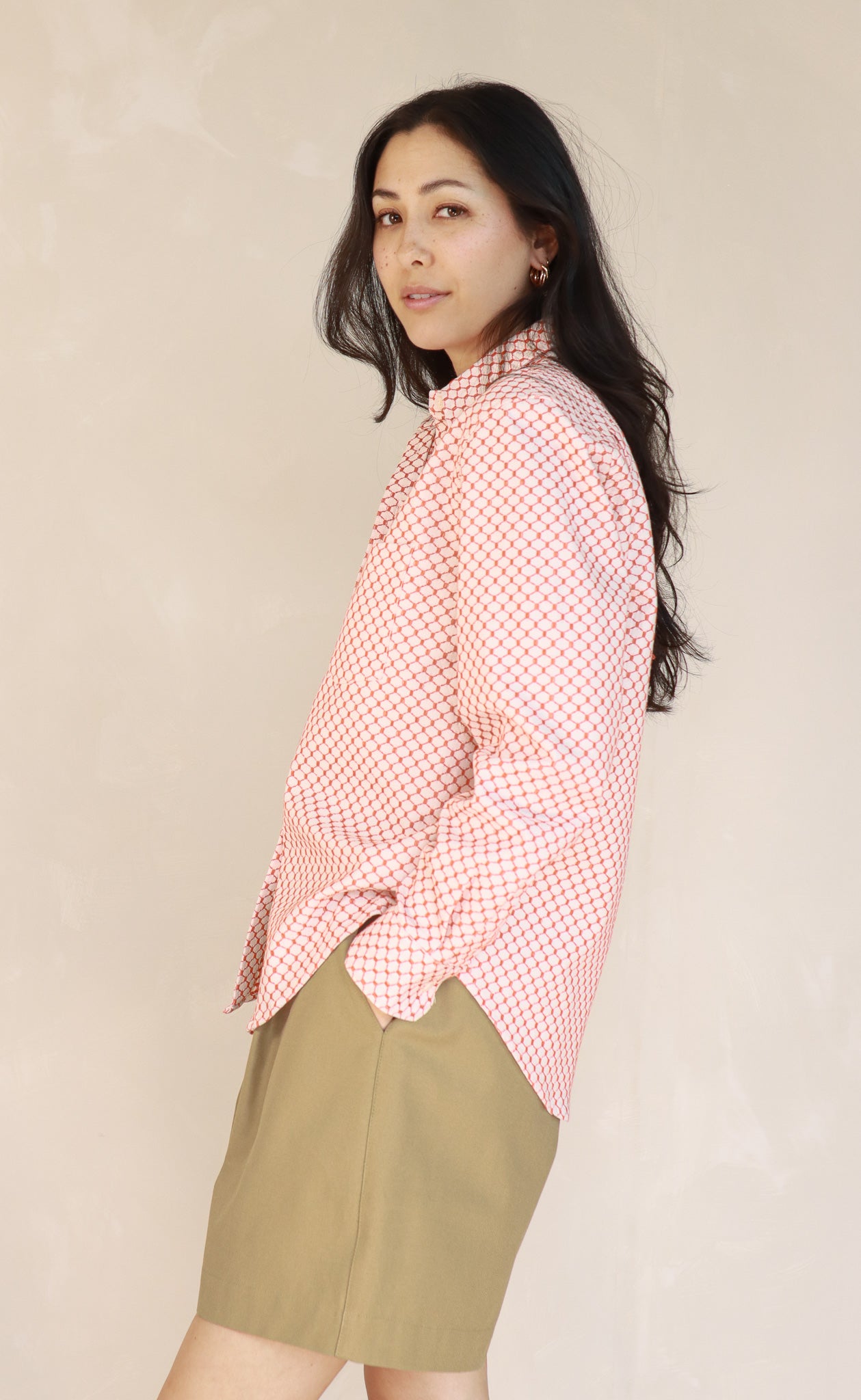 The Tidewalker - Proper Fit - White + Campari Red Jacquard