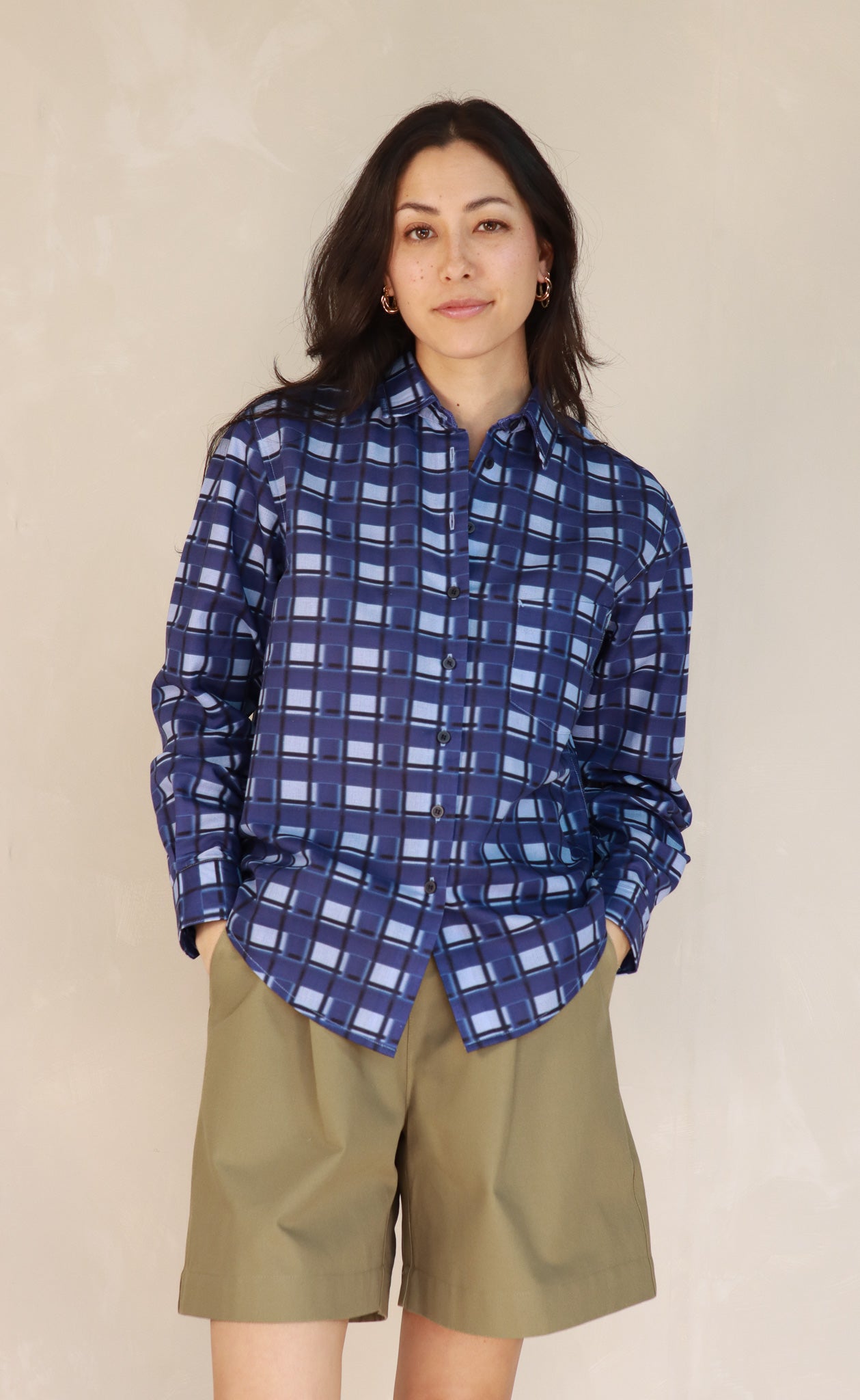 Popera Fit The Mirage - Proper Fit Pool Tile Check Linen/Cotton Shirt – Power Of ...