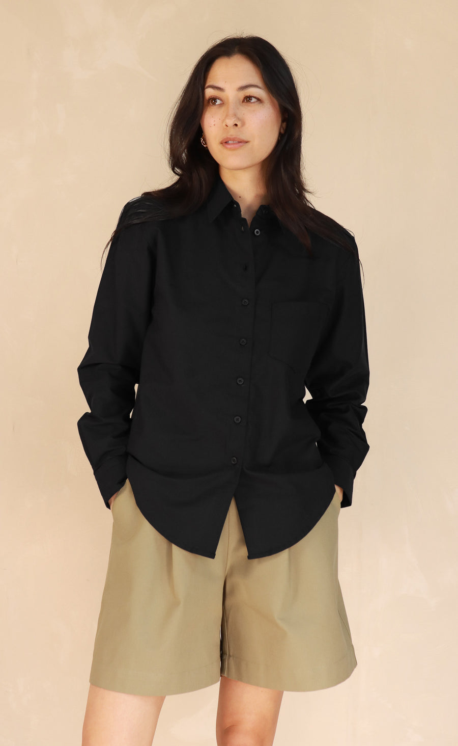 The Tailor - Black Cotton Button-Up Shirt Power Of My People The Tailor - Black Cotton Button-Up Shirt Power Of My People