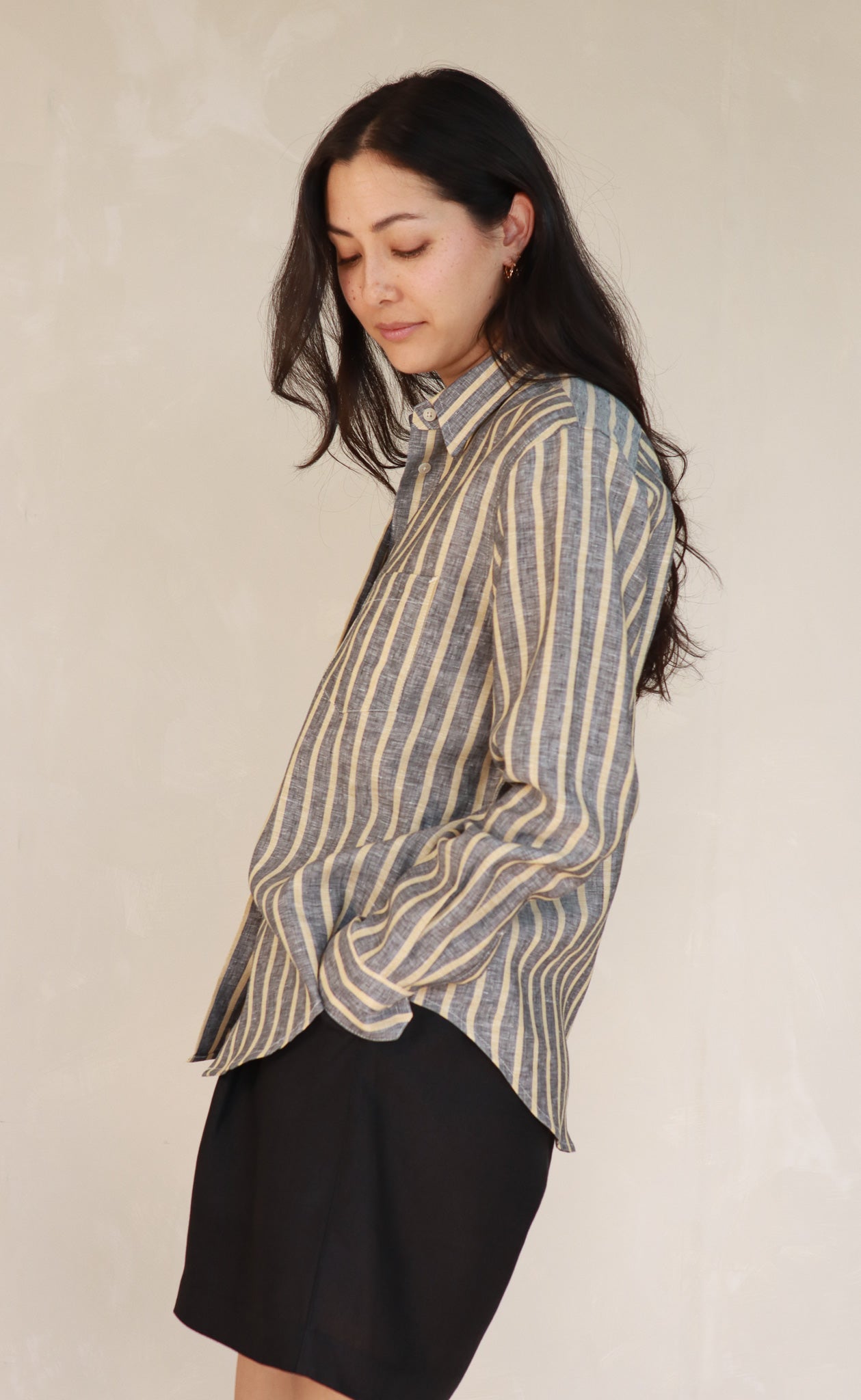 The Friend - Proper Fit - Charcoal Sand Stripe