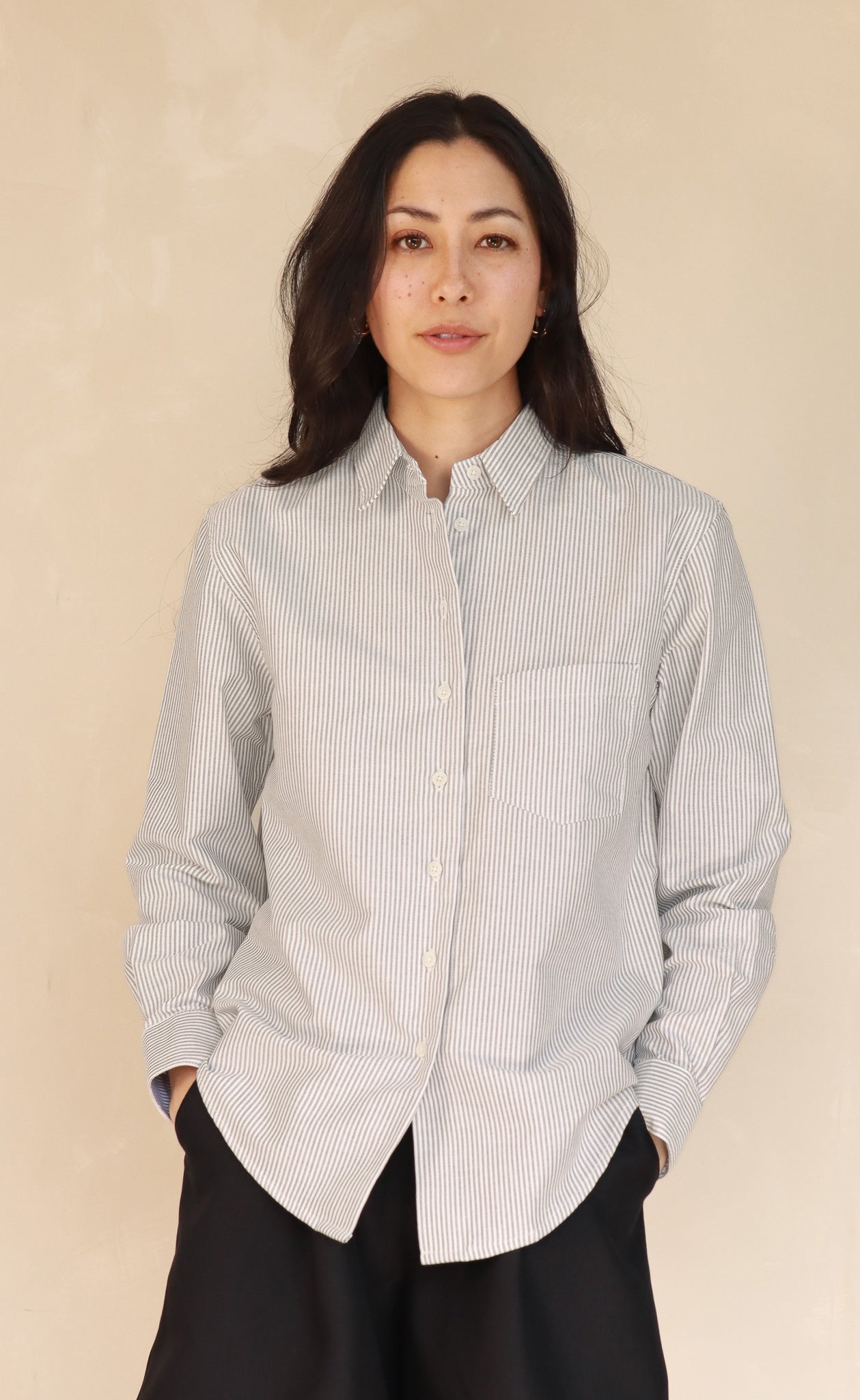 The Tailor - Proper Fit - Black & White Striped Oxford