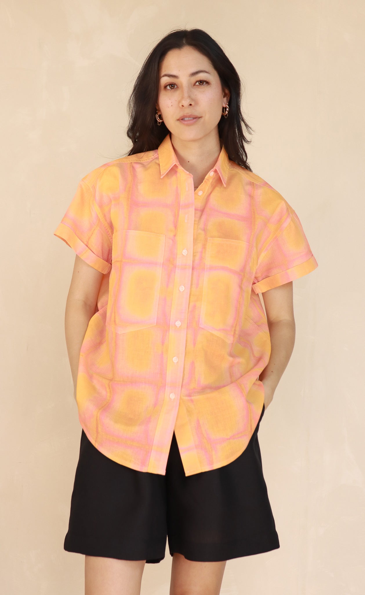 The Sunbather - Wayward Fit - Pink + Orange Sunwash Print