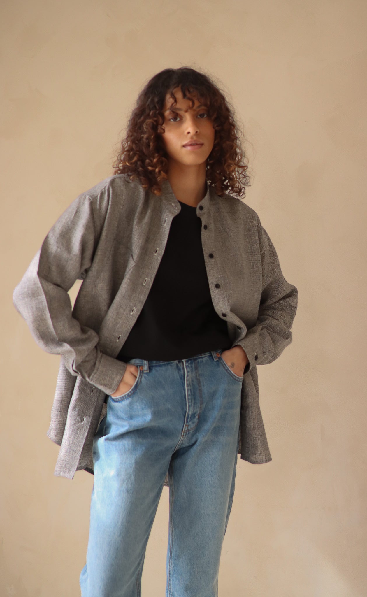 The Painter - Wayward Fit Tunic - Melange Linen