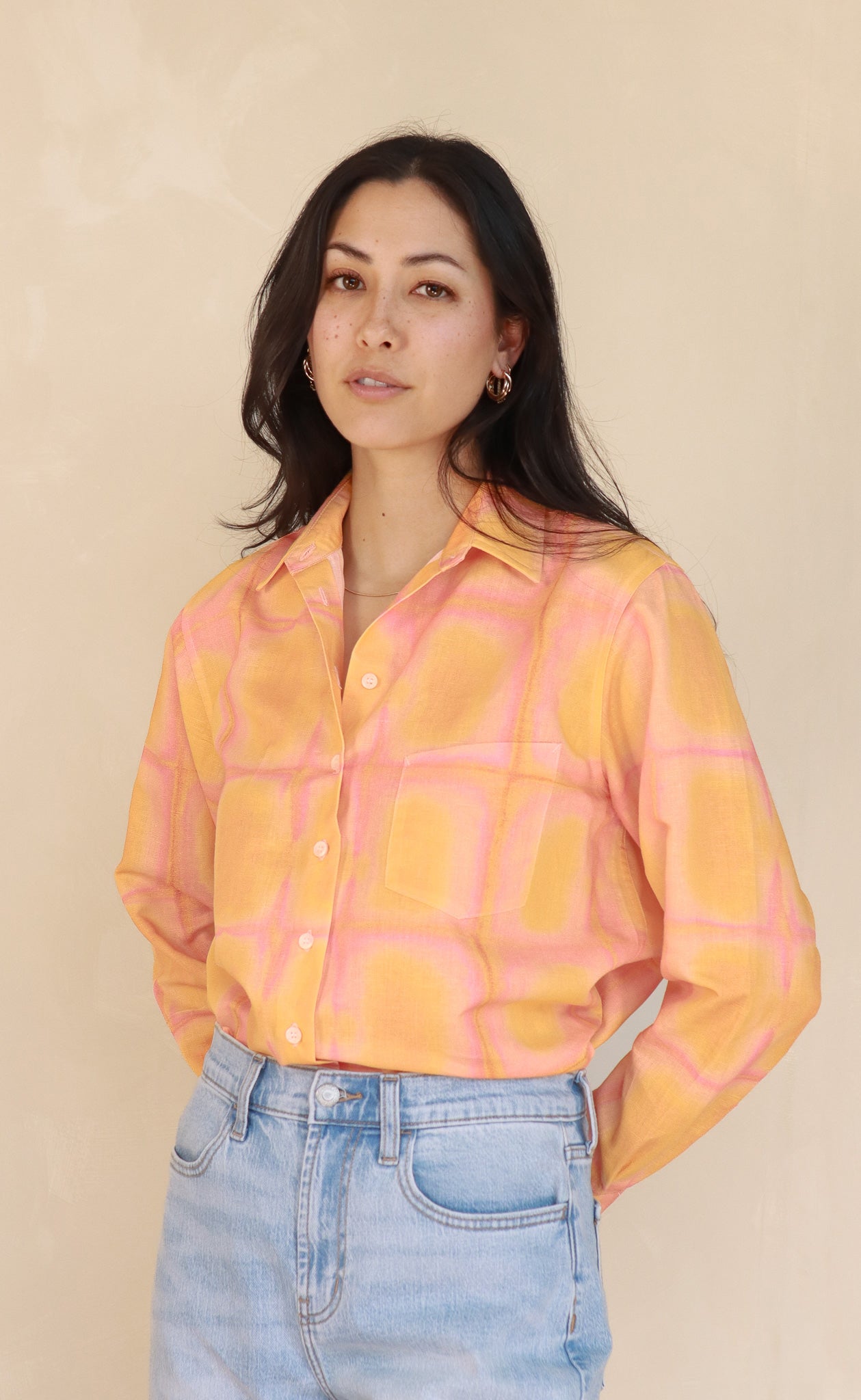 The Sunbather - Proper Fit - Pink + Orange Sunwash Print