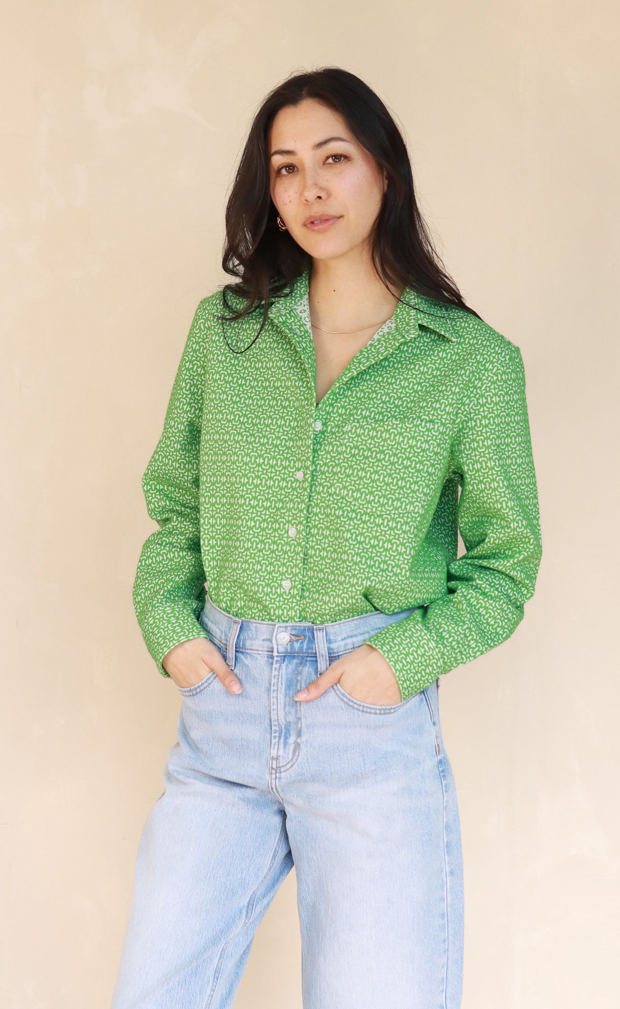 The Afternoonist - Proper Fit - Green + White Jacquard