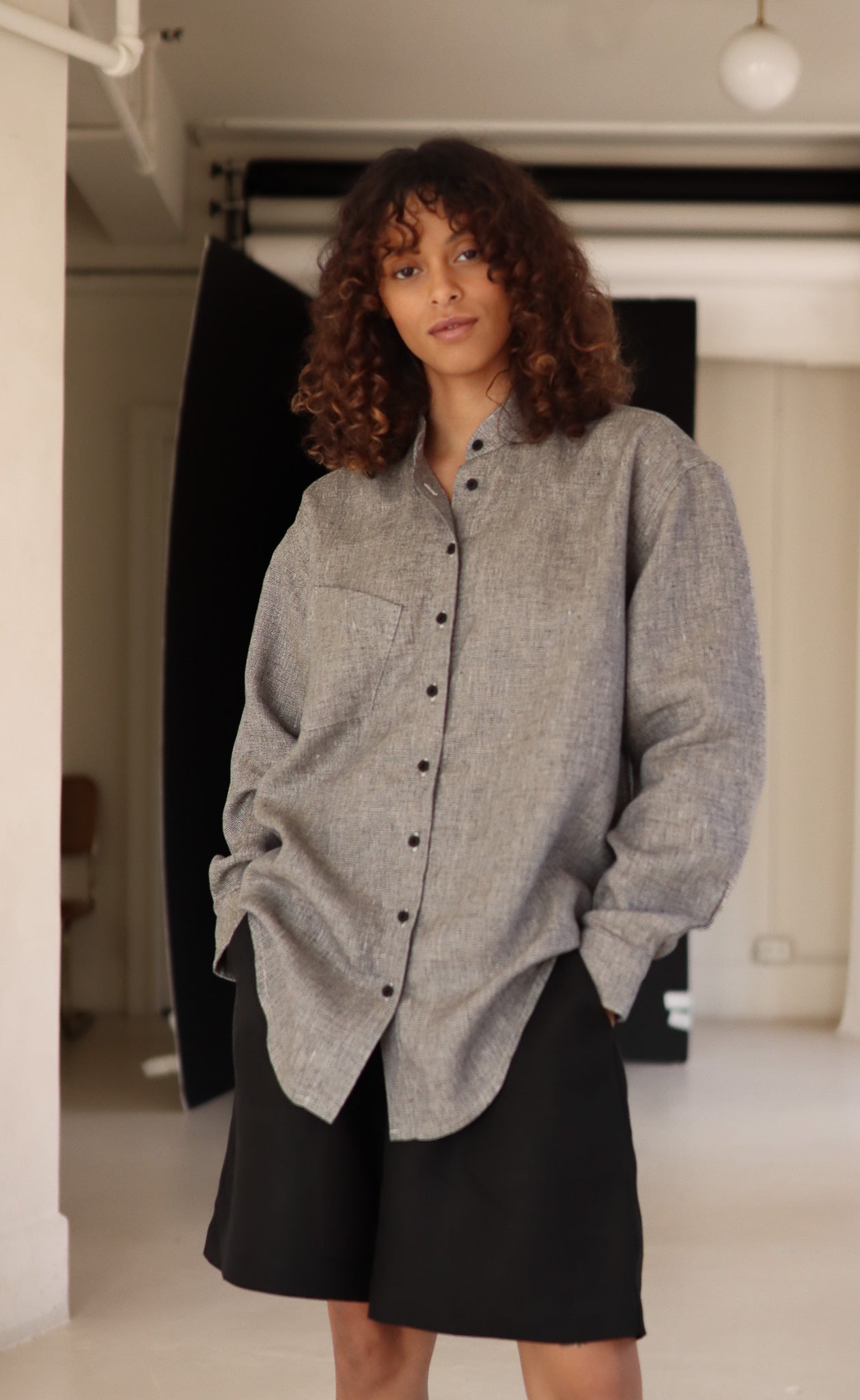 The Painter - Wayward Fit Tunic - Melange Linen