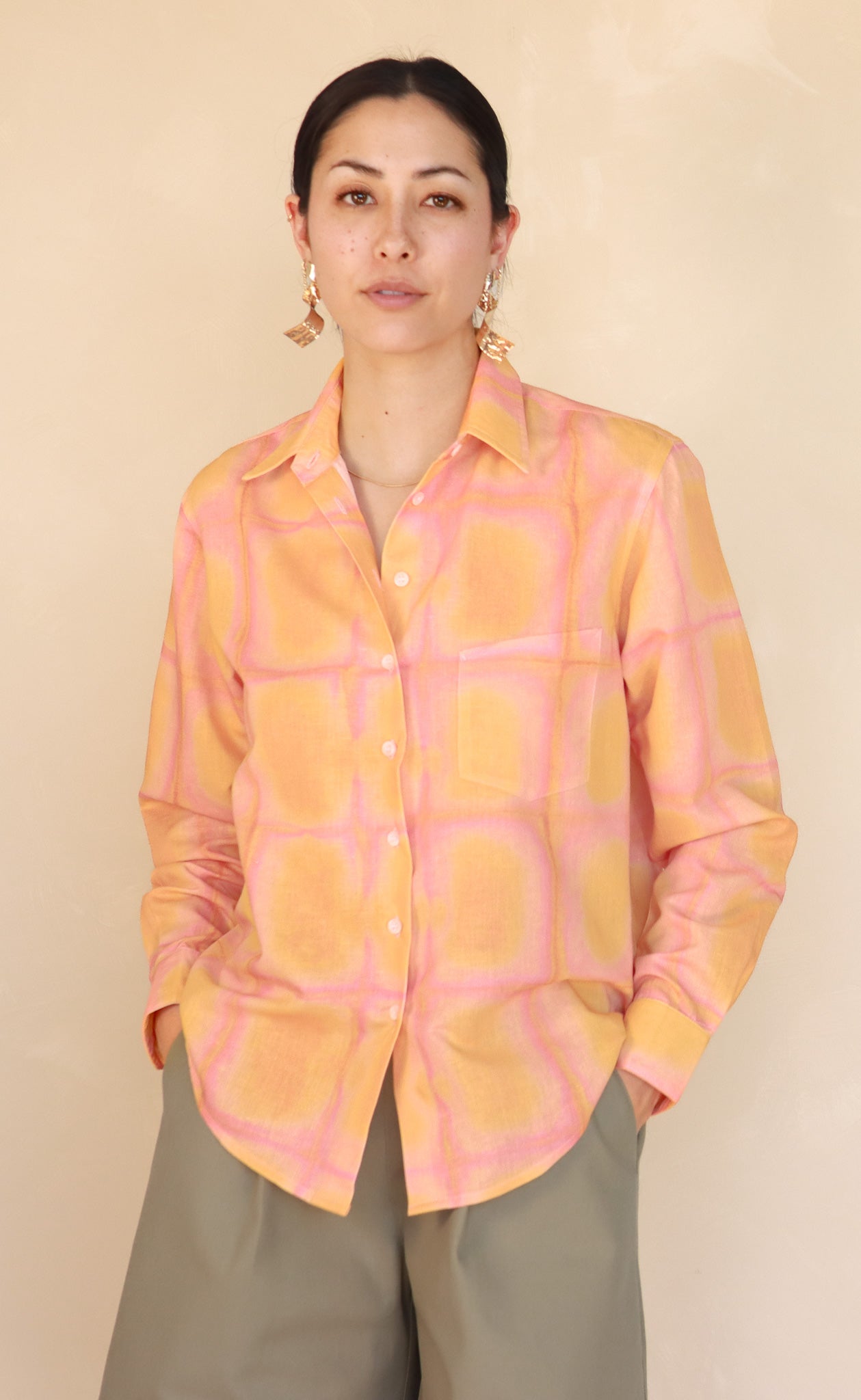 The Sunbather - Proper Fit - Pink + Orange Sunwash Print