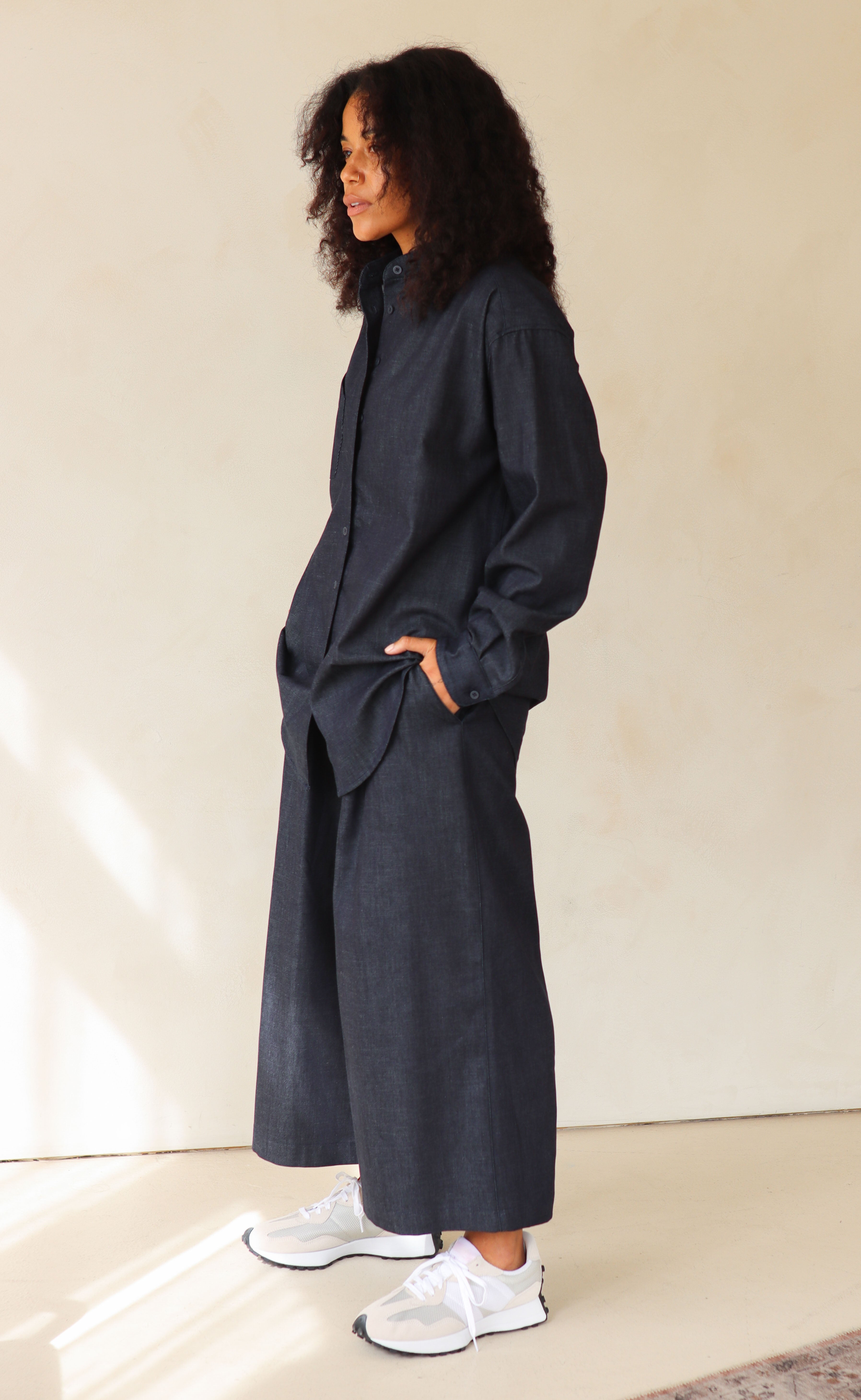 The Minimalist - Dark Wash Denim Wayward Fit Pants