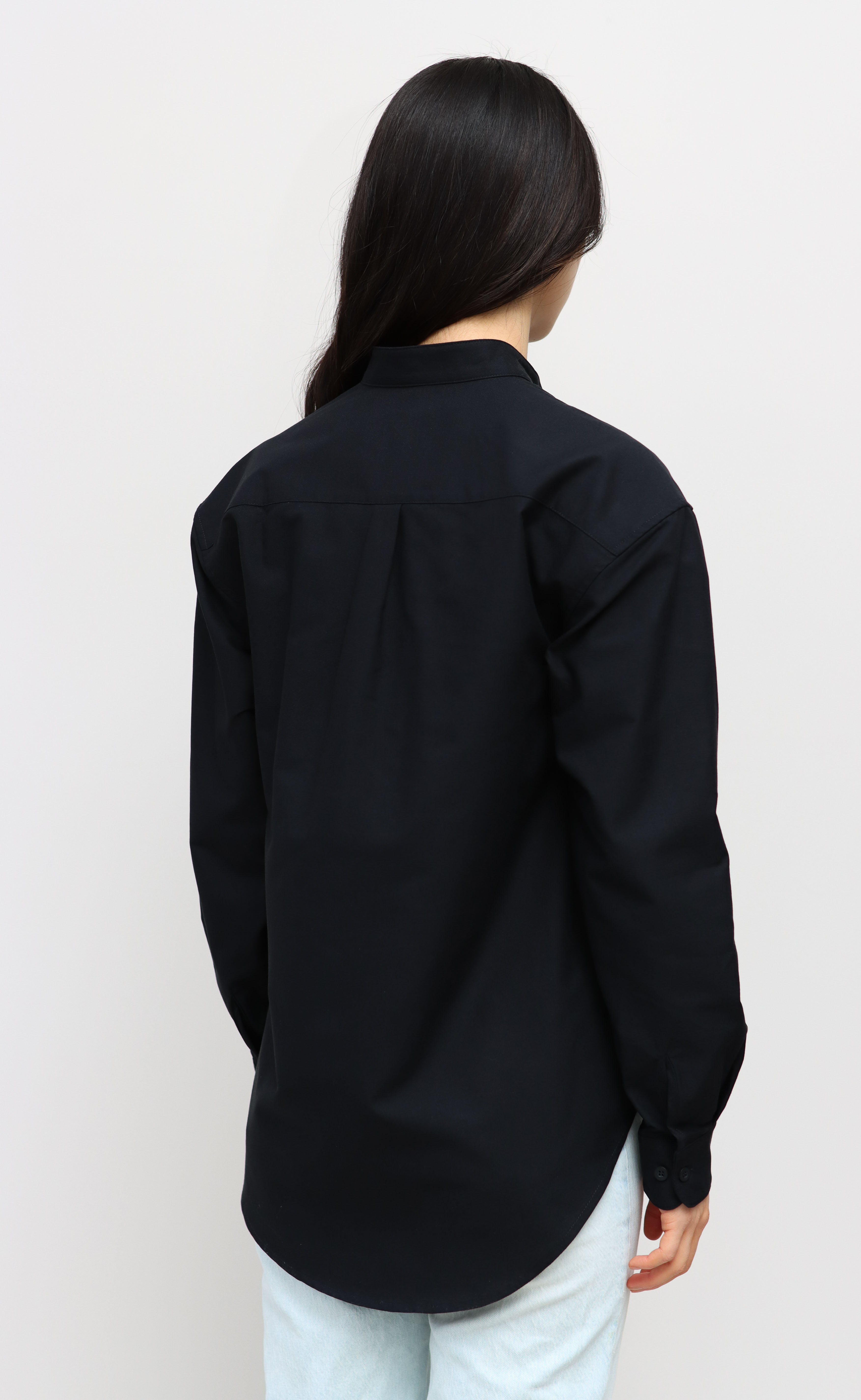 The Tailor - Wayward Fit Tunic - Black Cotton Oxford