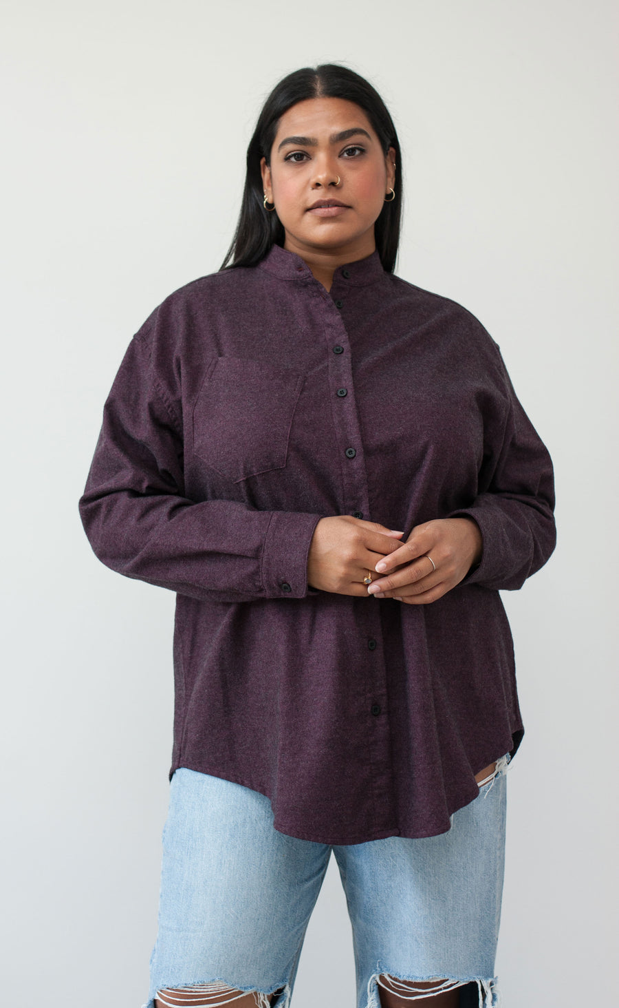 The Historian - Wayward Fit Tunic - Cotton Cashmere Flannel