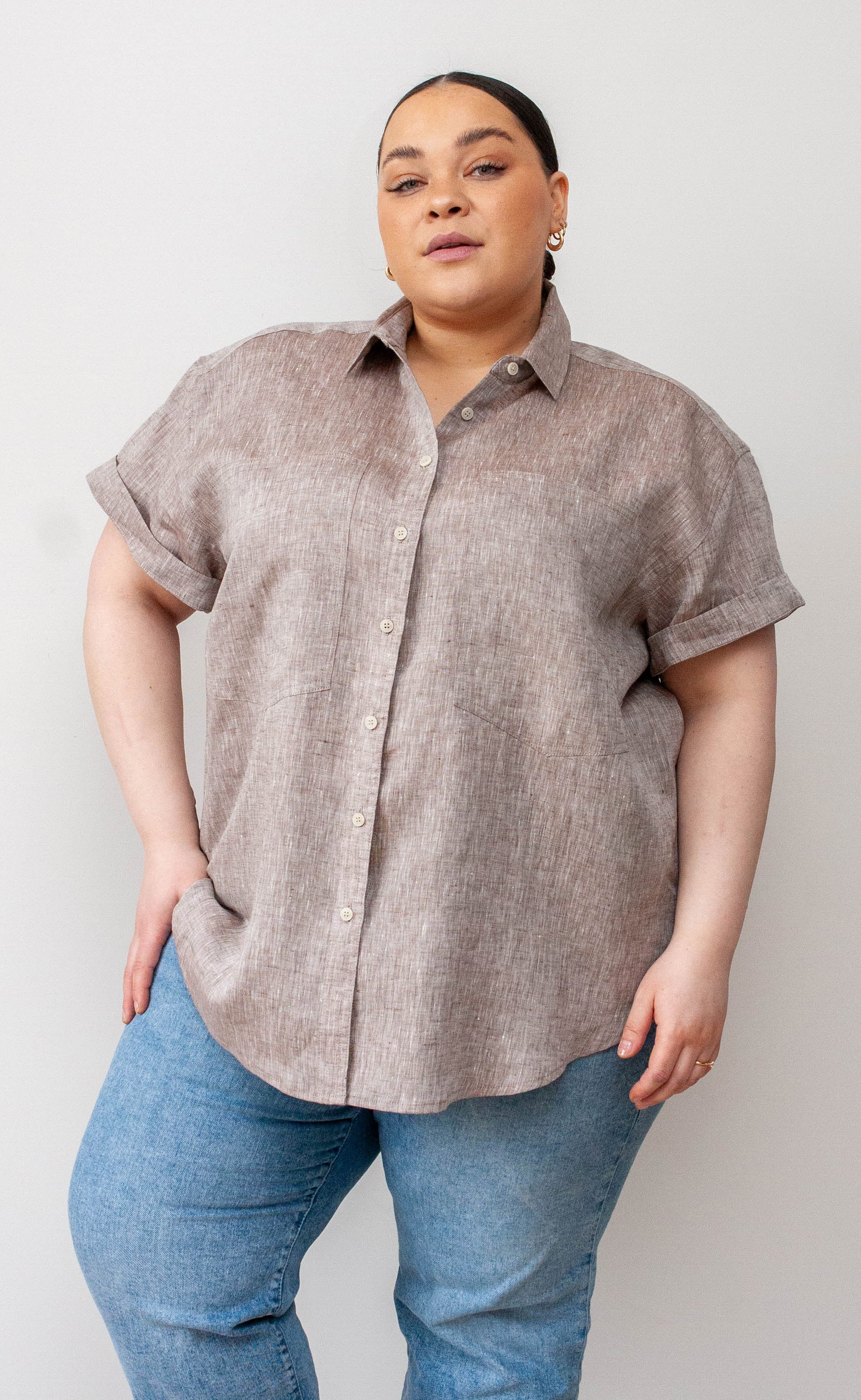 The Friend - Wayward Fit - Oak Brown 100% Linen